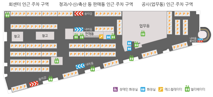 [지하3층 주차장 안내도(일반 승용차 전용 주차장)]